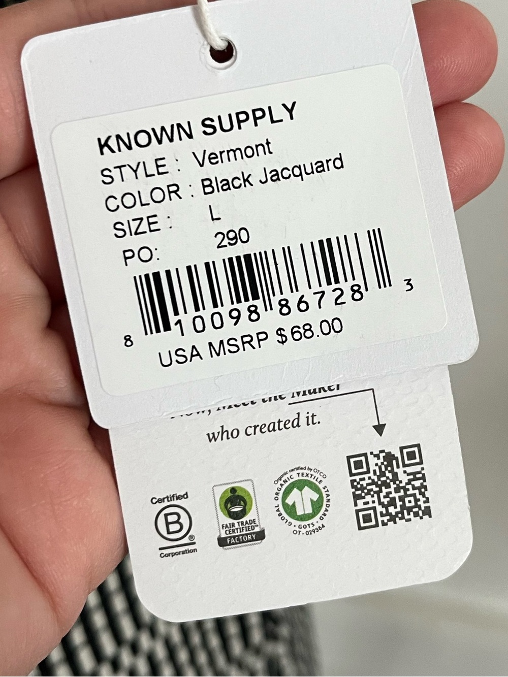 Known Supply • NWT Vermont Jacquard Black & White Knit Midi Slip Dress - Picture 7 of 8